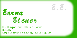 barna bleuer business card